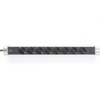 Силовий блок 1U, 8xSchuko, 16A, 250V, вилка Schuko Zpas (DN-95401) Diawest