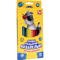 Олівці кольорові Школярик Акварельні Шестигранні 12 кольорів (312110004-UA) Diawest