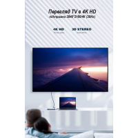 Порт-реплікатор XO 8-in-1 Dock USB-C (USB/USB-C PD/HDMI 4K/SD/TF/RJ45) (XO-HUB003SL) Diawest