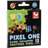 Олівці кольорові Школярик Crayons Pixel One 12 кольорів (316121007-UA) Diawest