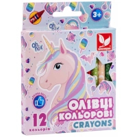 Олівці кольорові Школярик Crayons Unicorn 12 кольорів (316121009-UA) Diawest