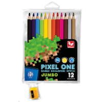 Олівці кольорові Школярик Джамбо Pixel One 12 кольорів (312221005-UA) Diawest