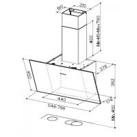 Витяжка кухонна Faber Tweet Ev8 Led Bk A55 (330.0529.664) Diawest