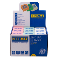 Гумка Buromax квадратна, 28х28х13 мм асорті кольорів (BM.1126) (продається по 36 шт) Diawest