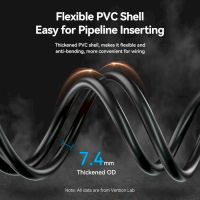 Кабель мультимедійний HDMI M to HDMI F 2.0m V2.0 4K 60Hz PVC Vention (AHCBH) Diawest