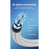 Кабель мультимедійний HDMI to HDMI 2.0m V2.0 4K 60Hz Silver Metal Type Vention (AABIH) Diawest