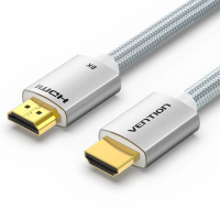 Кабель мультимедійний HDMI to HDMI 2.0m V2.1 8K 60Hz Silver Metal Type Vention (ALCIH) Diawest