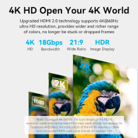 Кабель мультимедійний HDMI M to HDMI F 5.0m V2.0 4K 60Hz PVC Vention (AHCBJ) Diawest