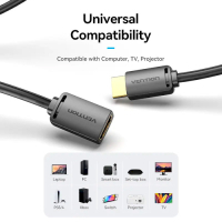 Кабель мультимедійний HDMI M to HDMI F 5.0m V2.0 4K 60Hz PVC Vention (AHCBJ) Diawest
