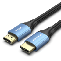 Кабель мультимедійний HDMI to HDMI 2.0m V2.0 4K 60Hz Aluminum Alloy Blue Vention (ALHSH) Diawest