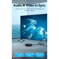 Кабель мультимедійний HDMI to HDMI 2.0m V2.0 4K 60Hz Aluminum Alloy Blue Vention (ALHSH) Diawest