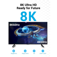 Кабель мультимедійний HDMI to HDMI 2.0m V2.1 8K 60Hz PVC Vention (AANBH) Diawest