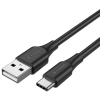 Дата кабель USB 2.0 AM to Type-C 3.0m 3.0A (18W) PVC black Vention (CTHBI) Diawest
