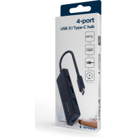 Концентратор Gembird USB-C UHB-U3P4-02 4xUSB3.1 (UHB-CM-U3P4-02) Diawest
