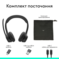 Навушники Logitech Zone 305 for Business Wireless/Bluetooth UC Black (981-001453) Diawest