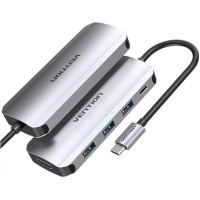 Концентратор Vention USB 3.1 Type-C to HDM/USB 3.0х3//PD 100W 5-in-1 (THFHB) Diawest