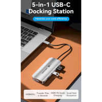 Концентратор Vention USB 3.1 Type-C to HDMI 4K60Hz/USB 3.0x3/PD 100W 5-in-1 (TQDHB) Diawest