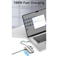 Концентратор Vention USB 3.1 Type-C to HDMI 4K60Hz/USB 3.0x3/PD 100W 5-in-1 (TQDHB) Diawest