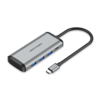 Концентратор Vention USB 3.1 Type-C to 3хUSB 3.0/TF/SD/PD 87W 6-in-1 (TGRHB) Diawest