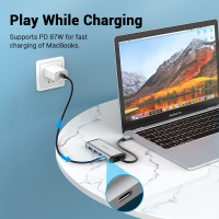 Концентратор Vention USB 3.1 Type-C to 3хUSB 3.0/TF/SD/PD 87W 6-in-1 (TGRHB) Diawest