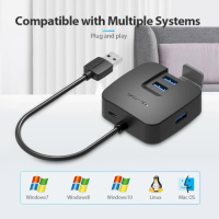 Концентратор Vention USB 3.0 to 4хUSB 3.0 Black 1.0m (CHBBF) Diawest