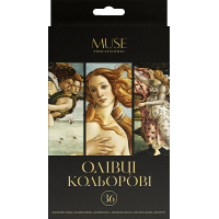 Олівці кольорові Muse Тригранні З точилкою 36 кольорів (105M-36) Diawest