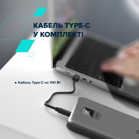 Батарея універсальна Canyon PB-2008 20000mAh PD/100W Q.C/3.0 (CNE-CPB2008DG) Diawest