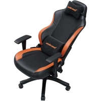 Крісло ігрове Anda Seat Luna Color PVC Size L Black/Orange (AD18-48-BO-PV) Diawest