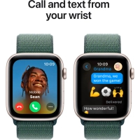Смарт-годинник Apple Watch SE 2024 GPS 40mm Starlight Aluminium Case with Lake Green Sport Loop (MXEH3QH/A) Diawest