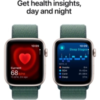 Смарт-годинник Apple Watch SE 2024 GPS 40mm Starlight Aluminium Case with Lake Green Sport Loop (MXEH3QH/A) Diawest