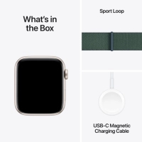 Смарт-годинник Apple Watch SE 2024 GPS 40mm Starlight Aluminium Case with Lake Green Sport Loop (MXEH3QH/A) Diawest