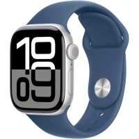 Смарт-годинник Apple Watch Series 10 GPS 42mm Silver Aluminium Case with Denim Sport Band - S/M (MWWA3QH/A) Diawest