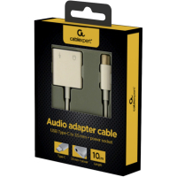Адаптер USB-C to stereo audio 3.5 mm + USB-C power (CDLA) Cablexpert (A-CM-3.5FP-01) Diawest