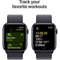 Смарт-годинник Apple Watch SE 2024 GPS 40mm Midnight Aluminium Case with Ink Sport Loop (MXEA3QH/A) Diawest