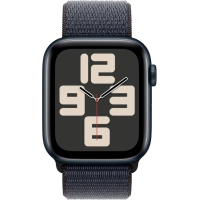 Смарт-годинник Apple Watch SE 2024 GPS 44mm Midnight Aluminium Case with Ink Sport Loop (MXEP3QH/A) Diawest