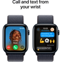 Смарт-годинник Apple Watch SE 2024 GPS 44mm Midnight Aluminium Case with Ink Sport Loop (MXEP3QH/A) Diawest