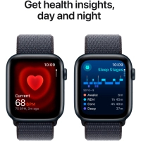 Смарт-годинник Apple Watch SE 2024 GPS 44mm Midnight Aluminium Case with Ink Sport Loop (MXEP3QH/A) Diawest