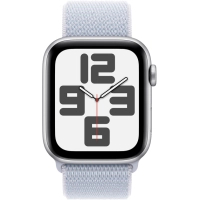 Смарт-годинник Apple Watch SE 2024 GPS 44mm Silver Aluminium Case with Blue Cloud Sport Loop (MXET3QH/A) Diawest