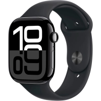 Смарт-годинник Apple Watch Series 10 GPS 46mm Jet Black Aluminium Case with Black Sport Band - M/L (MWWQ3QH/A) Diawest