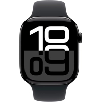 Смарт-годинник Apple Watch Series 10 GPS 46mm Jet Black Aluminium Case with Black Sport Band - M/L (MWWQ3QH/A) Diawest