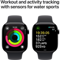 Смарт-годинник Apple Watch Series 10 GPS 46mm Jet Black Aluminium Case with Black Sport Band - M/L (MWWQ3QH/A) Diawest