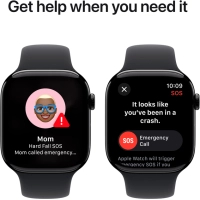 Смарт-годинник Apple Watch Series 10 GPS 46mm Jet Black Aluminium Case with Black Sport Band - M/L (MWWQ3QH/A) Diawest