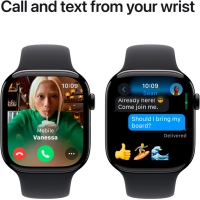 Смарт-годинник Apple Watch Series 10 GPS 46mm Jet Black Aluminium Case with Black Sport Band - M/L (MWWQ3QH/A) Diawest