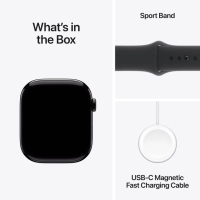 Смарт-годинник Apple Watch Series 10 GPS 46mm Jet Black Aluminium Case with Black Sport Band - M/L (MWWQ3QH/A) Diawest