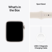 Смарт-годинник Apple Watch SE 2024 GPS 40mm Starlight Aluminium Case with Starlight Sport Band - M/L (MXEG3QH/A) Diawest