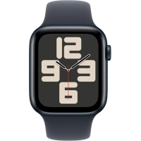 Смарт-годинник Apple Watch SE 2024 GPS 44mm Midnight Aluminium Case with Midnight Sport Band - M/L (MXEK3QH/A) Diawest
