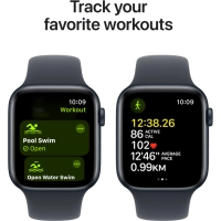 Смарт-годинник Apple Watch SE 2024 GPS 44mm Midnight Aluminium Case with Midnight Sport Band - M/L (MXEK3QH/A) Diawest