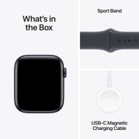 Смарт-годинник Apple Watch SE 2024 GPS 44mm Midnight Aluminium Case with Midnight Sport Band - M/L (MXEK3QH/A) Diawest