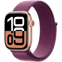 Смарт-годинник Apple Watch Series 10 GPS 42mm Rose Gold Aluminium Case with Plum Sport Loop (MWWK3QH/A) Diawest