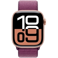 Смарт-годинник Apple Watch Series 10 GPS 42mm Rose Gold Aluminium Case with Plum Sport Loop (MWWK3QH/A) Diawest